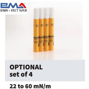 Bộ 4 cây bút thử đo sức căng bề mặt Arcotest Pink 22-60dyne